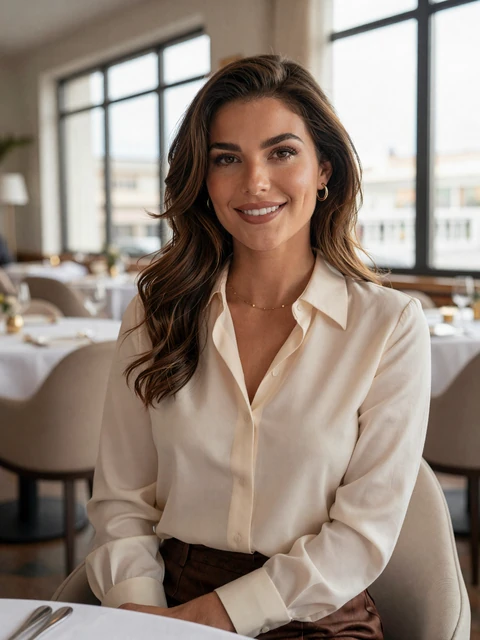 Attractive woman in an upscale restaurant - sugar daddy dating lifestyle