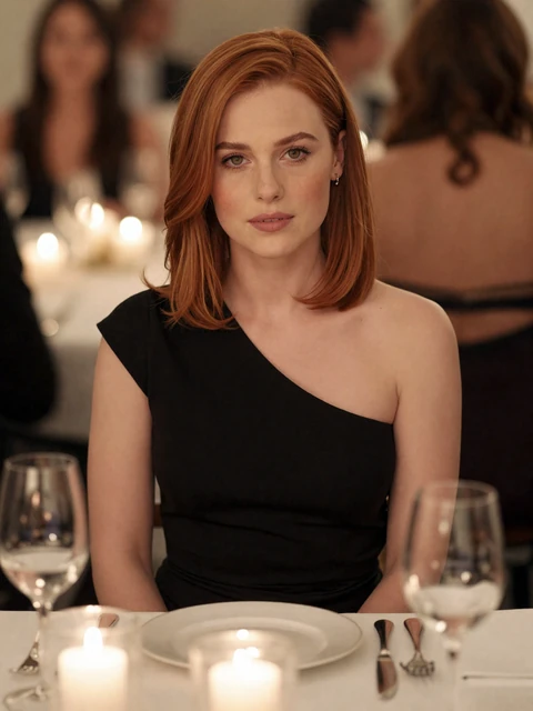 Elegant young woman at a fine dining restaurant - sugar baby lifestyle experience