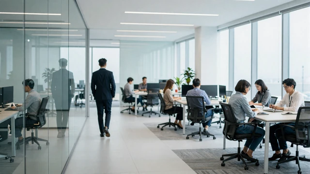 Modern office space with natural daylight - SugarSeniorDating team environment